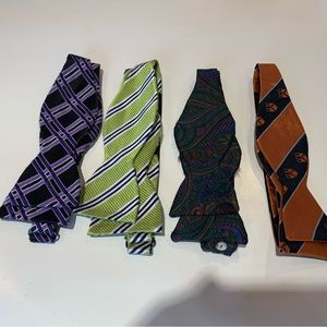 4 silk bow ties